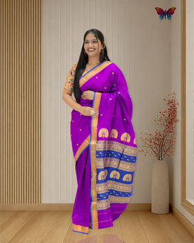 JIjamata Pure Silk Paithani