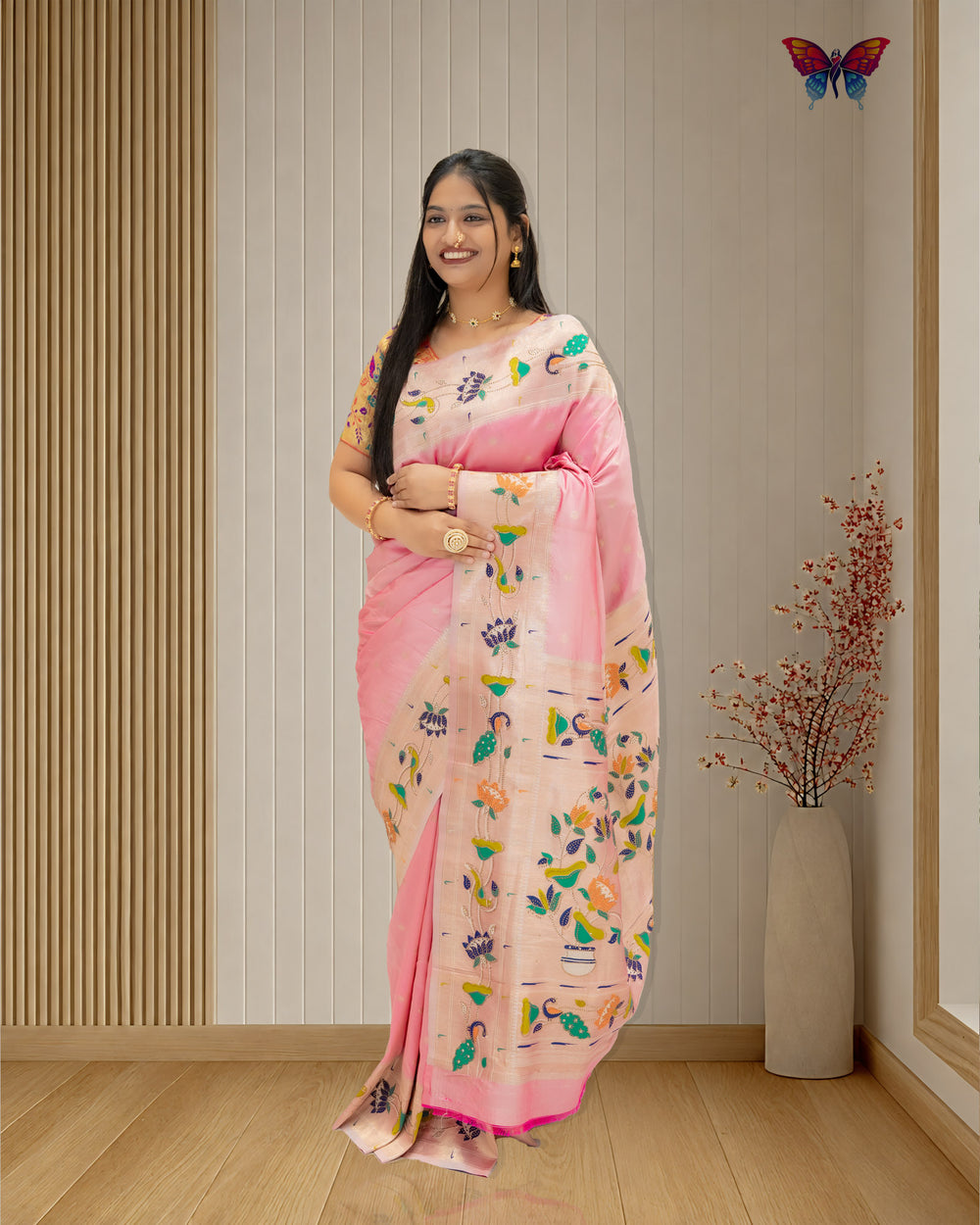 Lotus Soft Silk Paithani