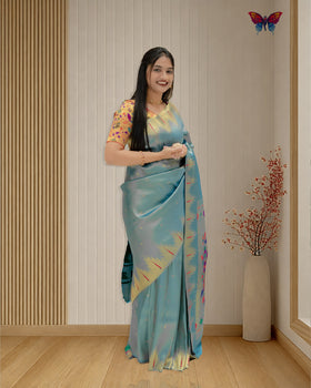Muniya Border Tissue Silk Paithani