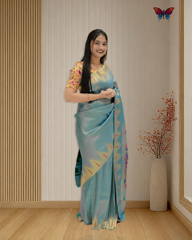 Muniya Border Tissue Silk Paithani