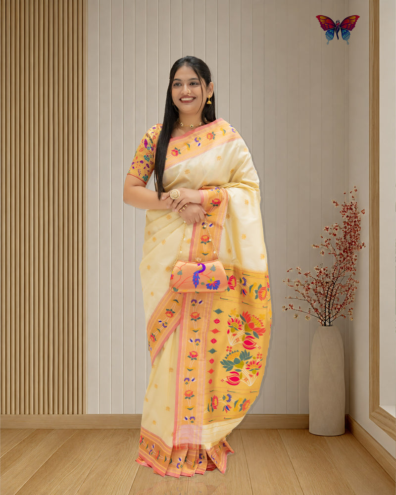 Lotus Semi Silk Paithani