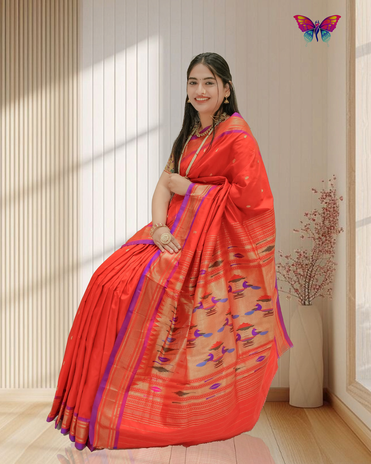 Double Pallu Yeola Paithani