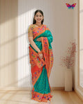 Traditional More Border Paithani