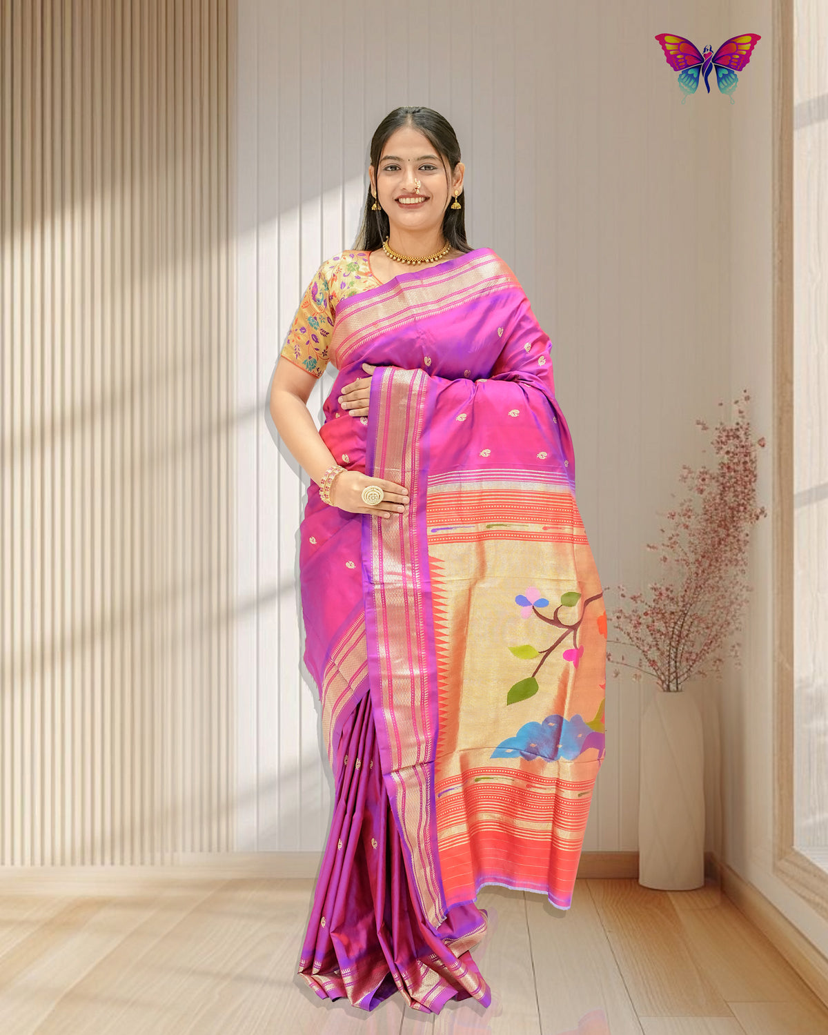 Hastakala Handcrafted Pure Silk Paithani