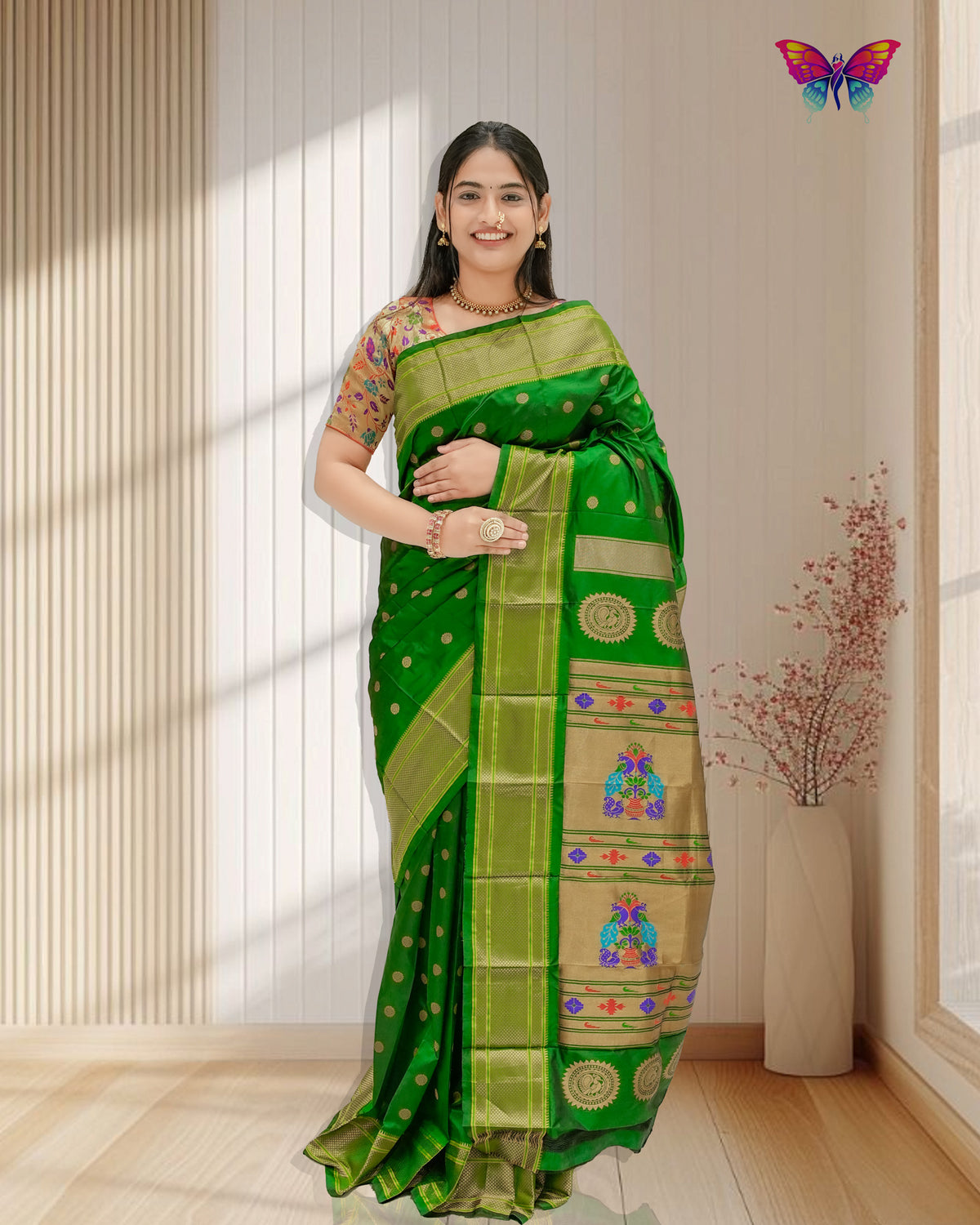 Kalanjali Pure Silk Paithani