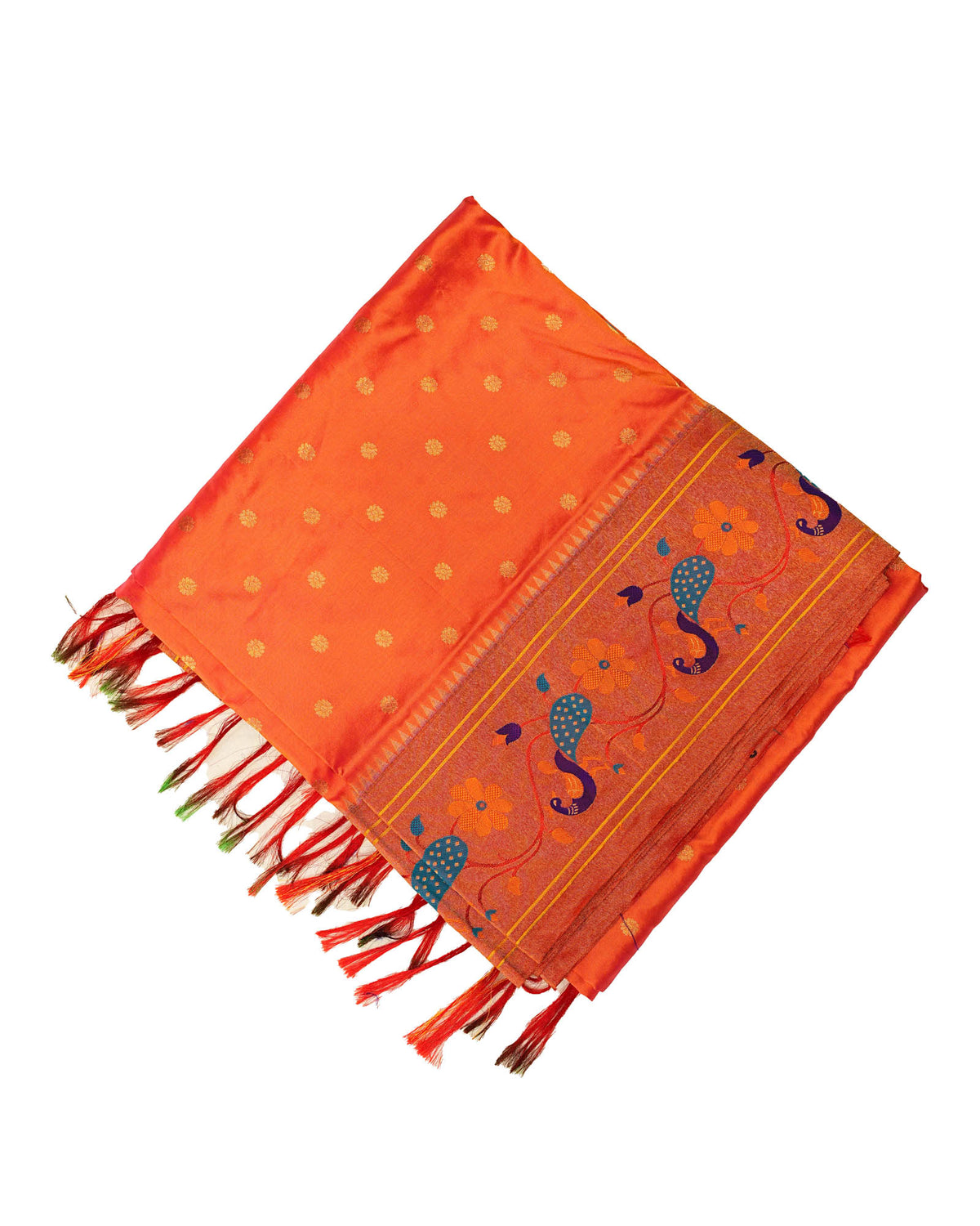 Traditional More Border Paithani