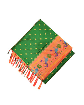 Traditional More Border Paithani