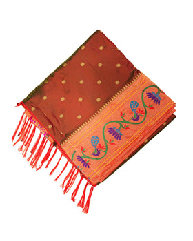 Traditional More Border Paithani