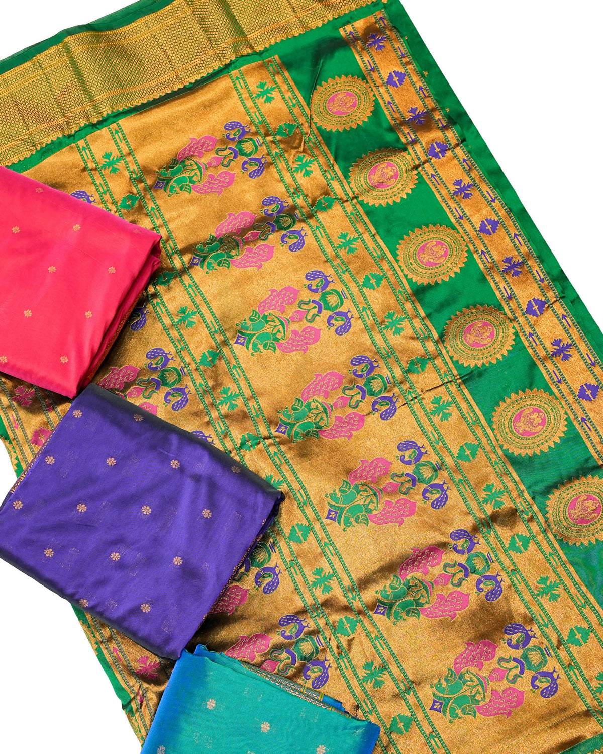 Elegant Traditional Semi Silk Paithani
