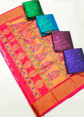 Elegant Traditional Semi Silk Paithani