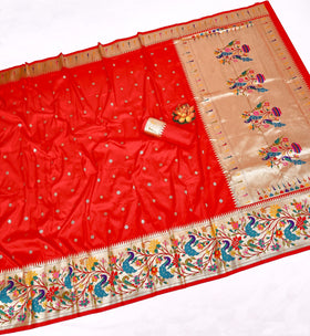 Traditional Yeola Muniya Paithani
